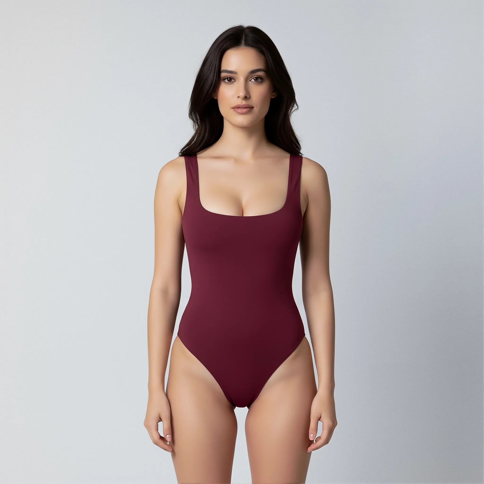 Body Tirantes Espalda Media Borgoña