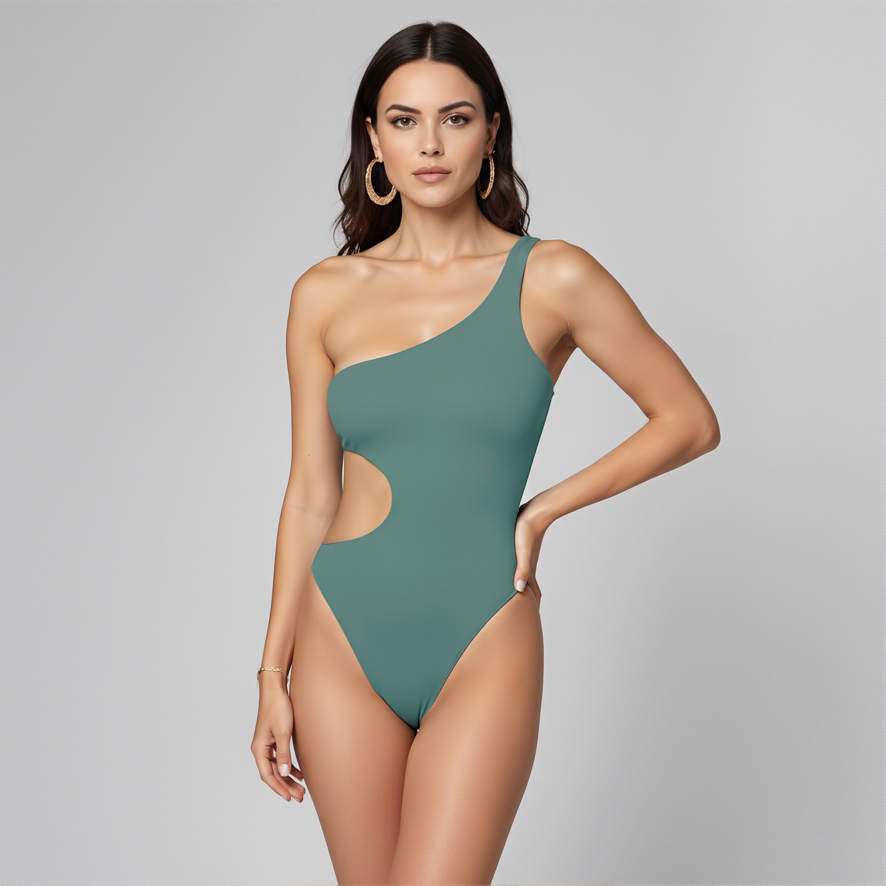 Body Asimétrico Lateral verde petroleo