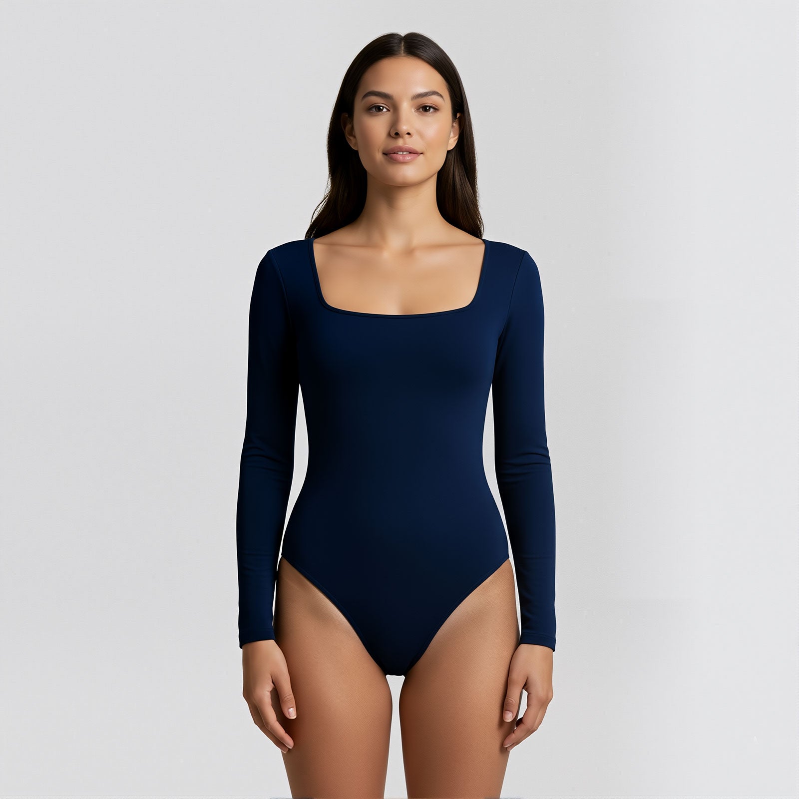 Body cuadrado manga larga azul marino