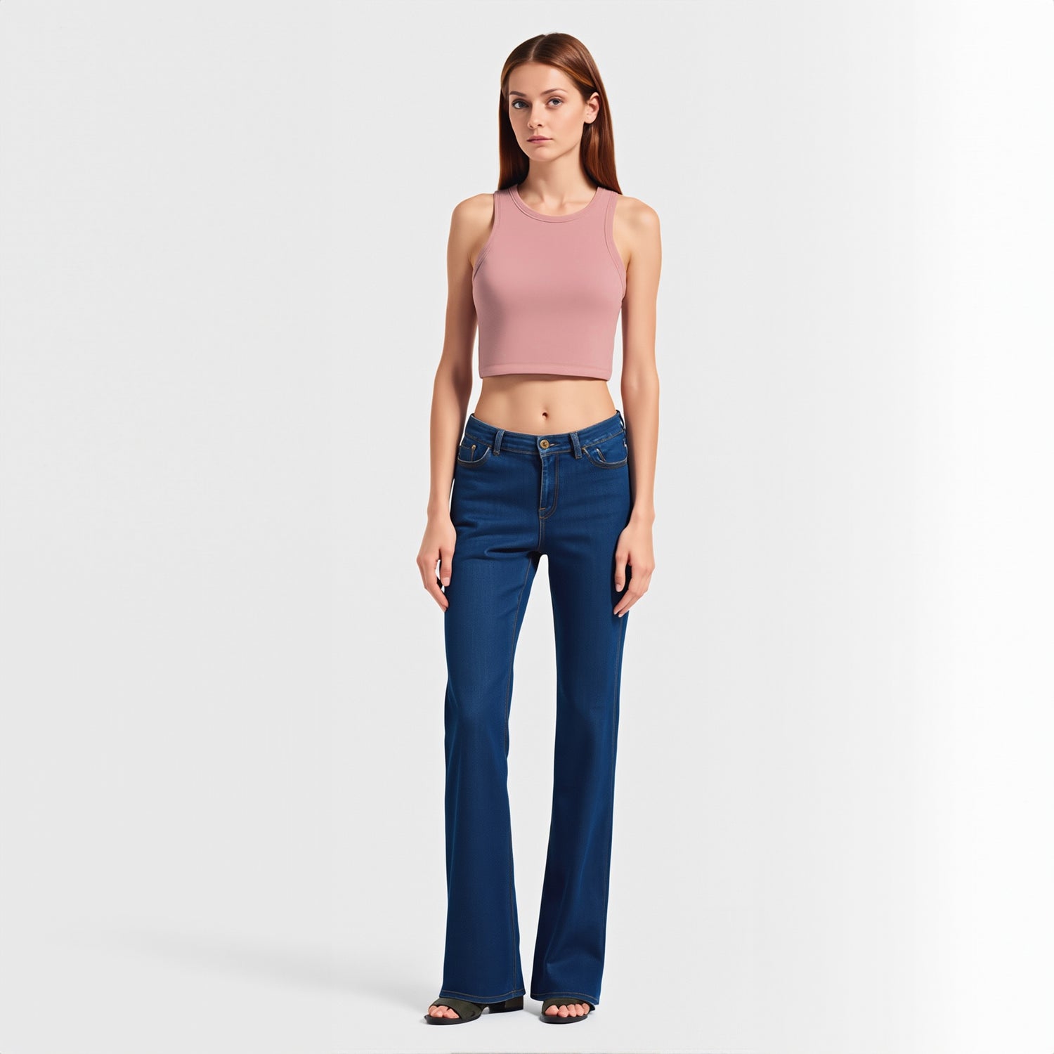 Crop Top Halter Rosa Cálido