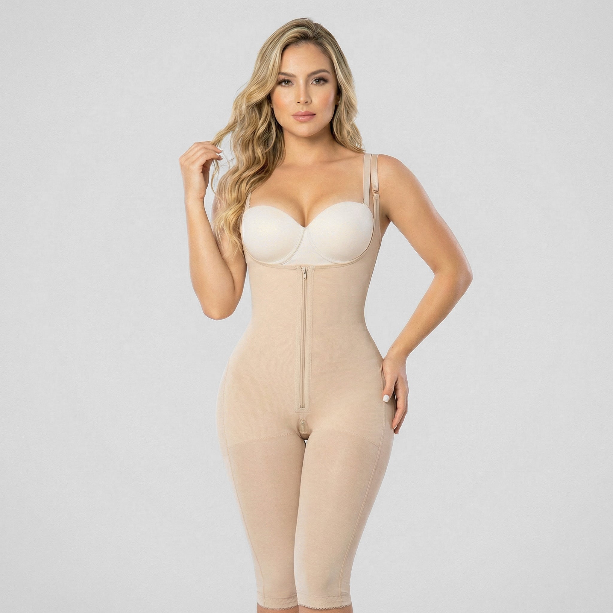 Faja Levantacola Tirantes Pierna 3/4 Nude