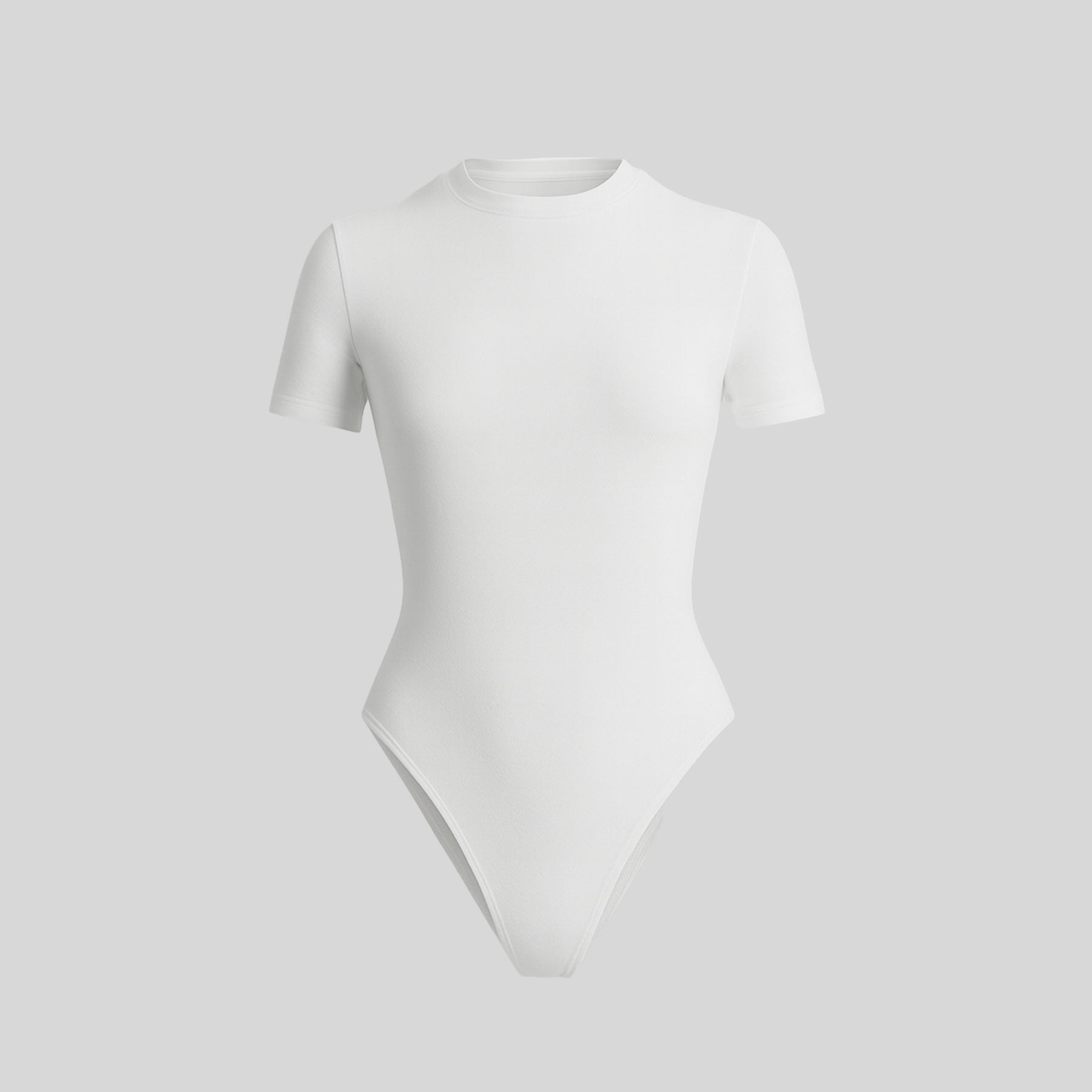 Body cuello redondo manga corta blanco