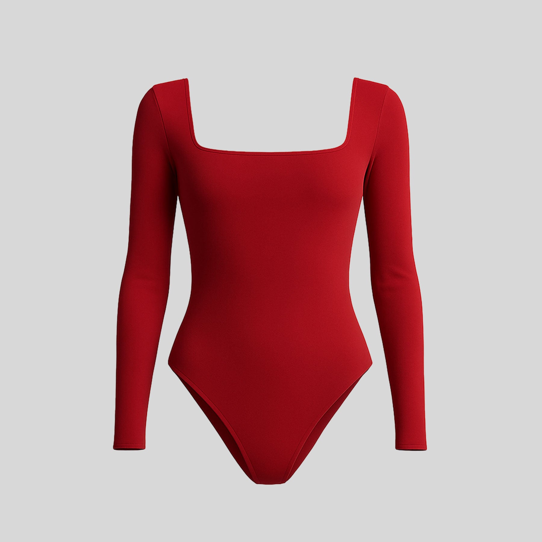 Body Cuadrado Manga Larga Rojo