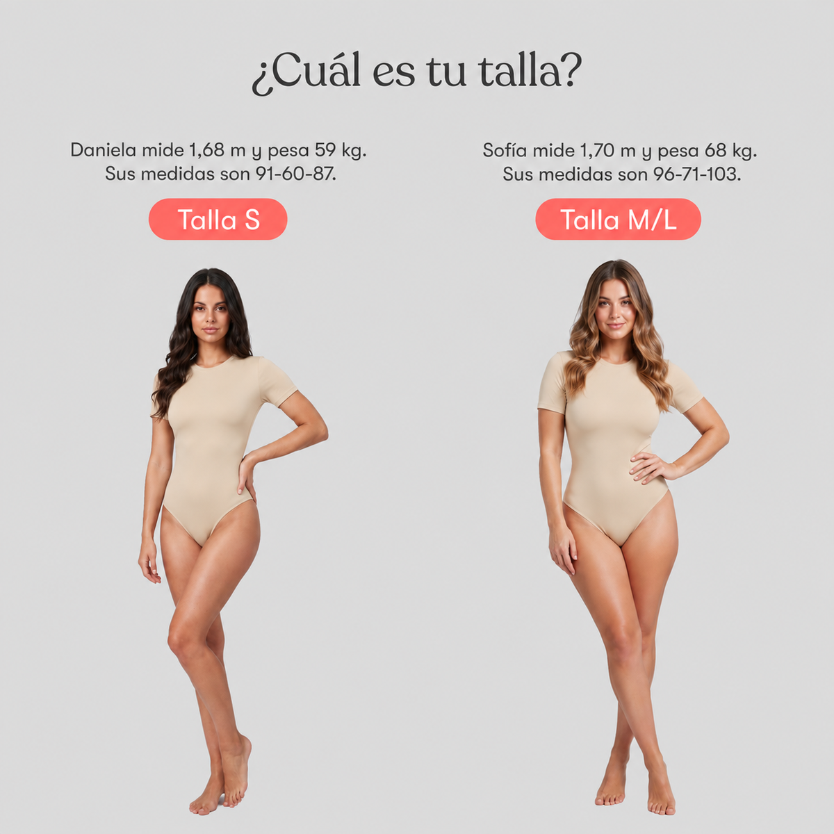 Body Cuello Redondo Manga Corta Beige