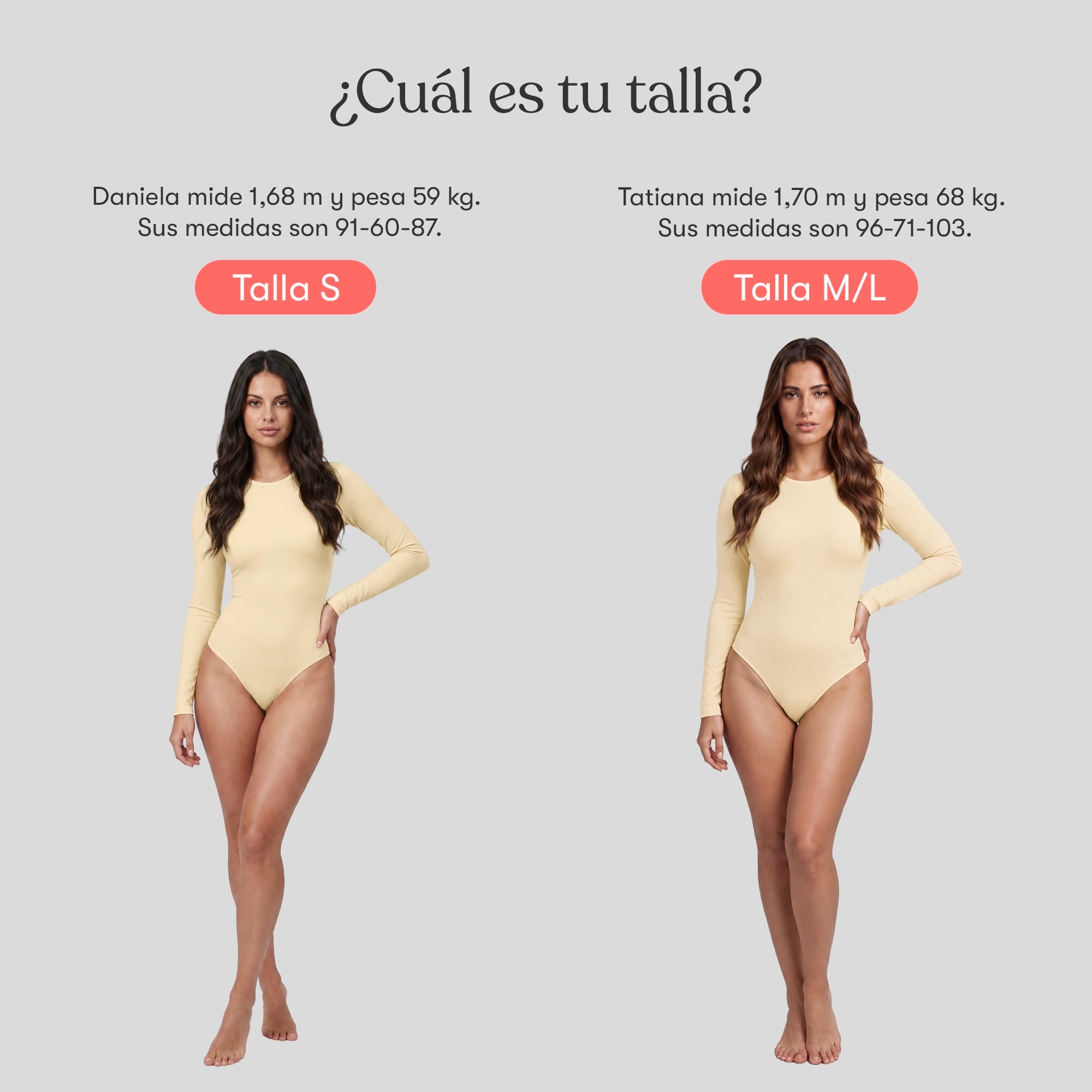 Body Redondo Manga Larga Amarillo Mantequilla