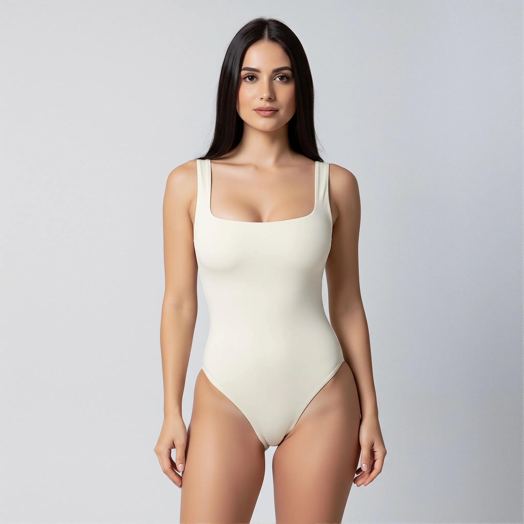 Body Tirantes Espalda Media Marfil