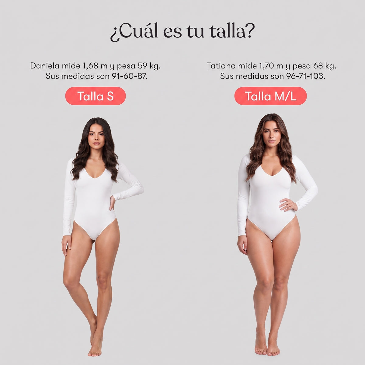 Body Escote En V Manga Larga Blanco