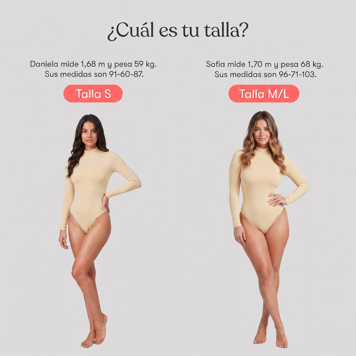 Body Cuello Alto Manga Larga Amarillo Mantequilla