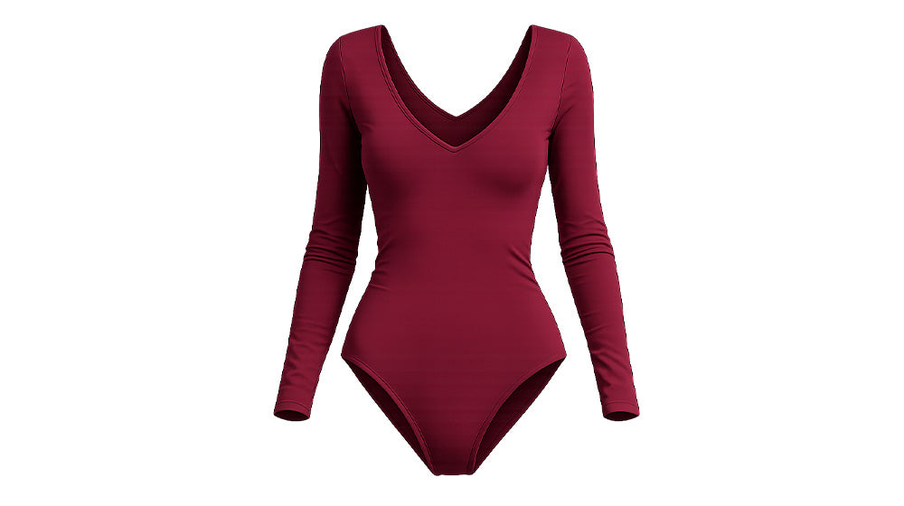 Body Escote En V Manga Larga