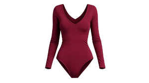 Body Escote En V Manga Larga