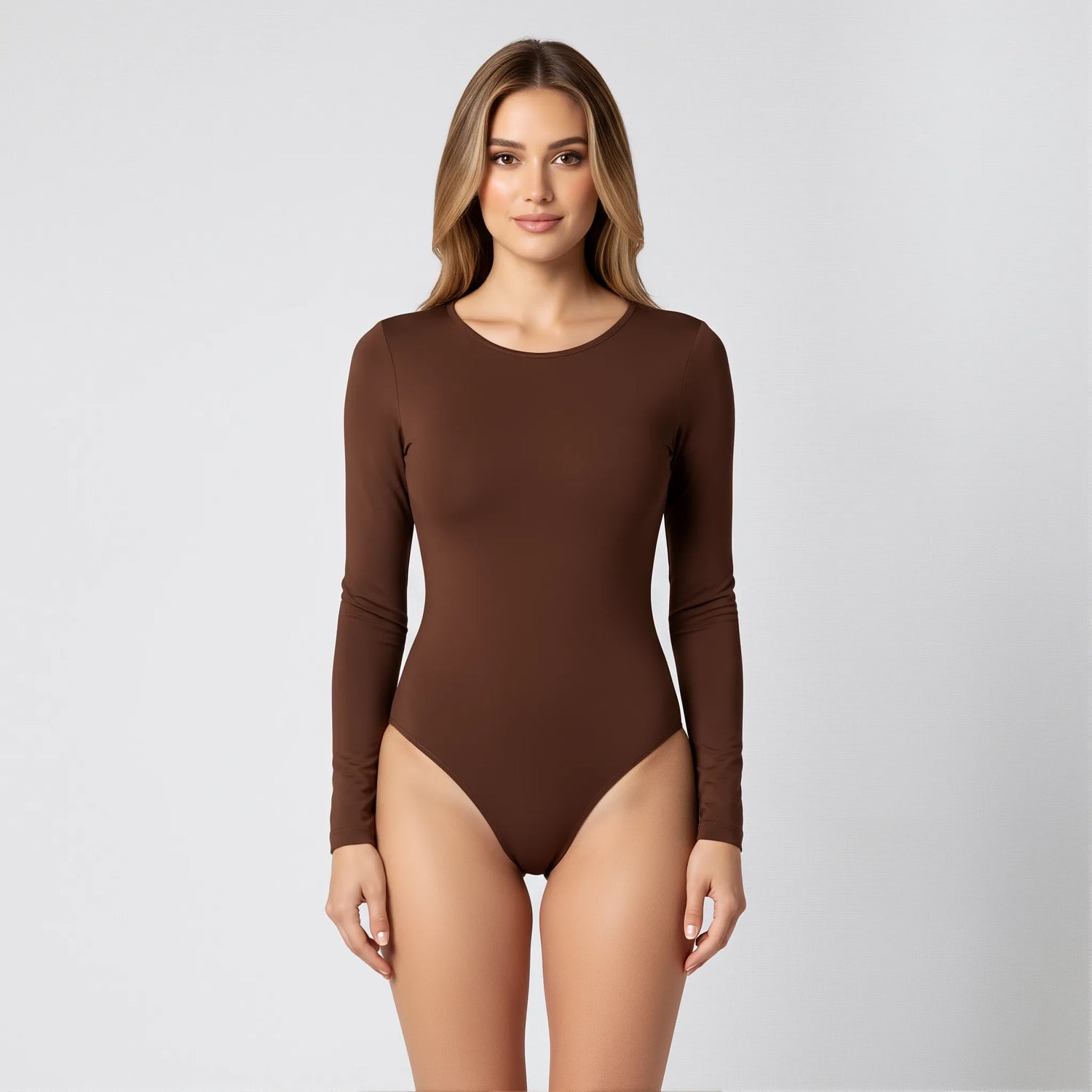 Body Espalda Media Manga Larga Café