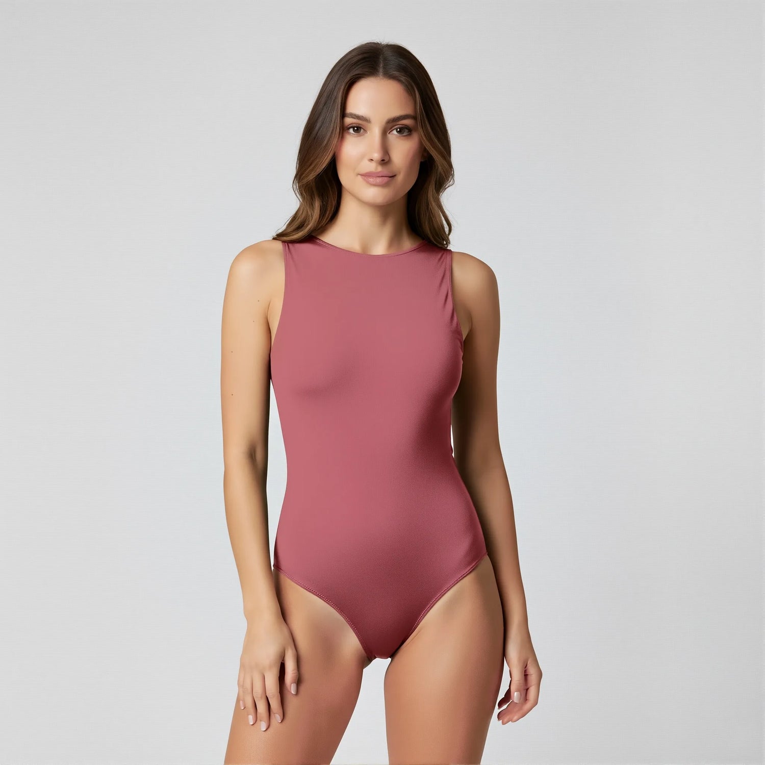 Body Espalda Media Halter Rosa Ámbar