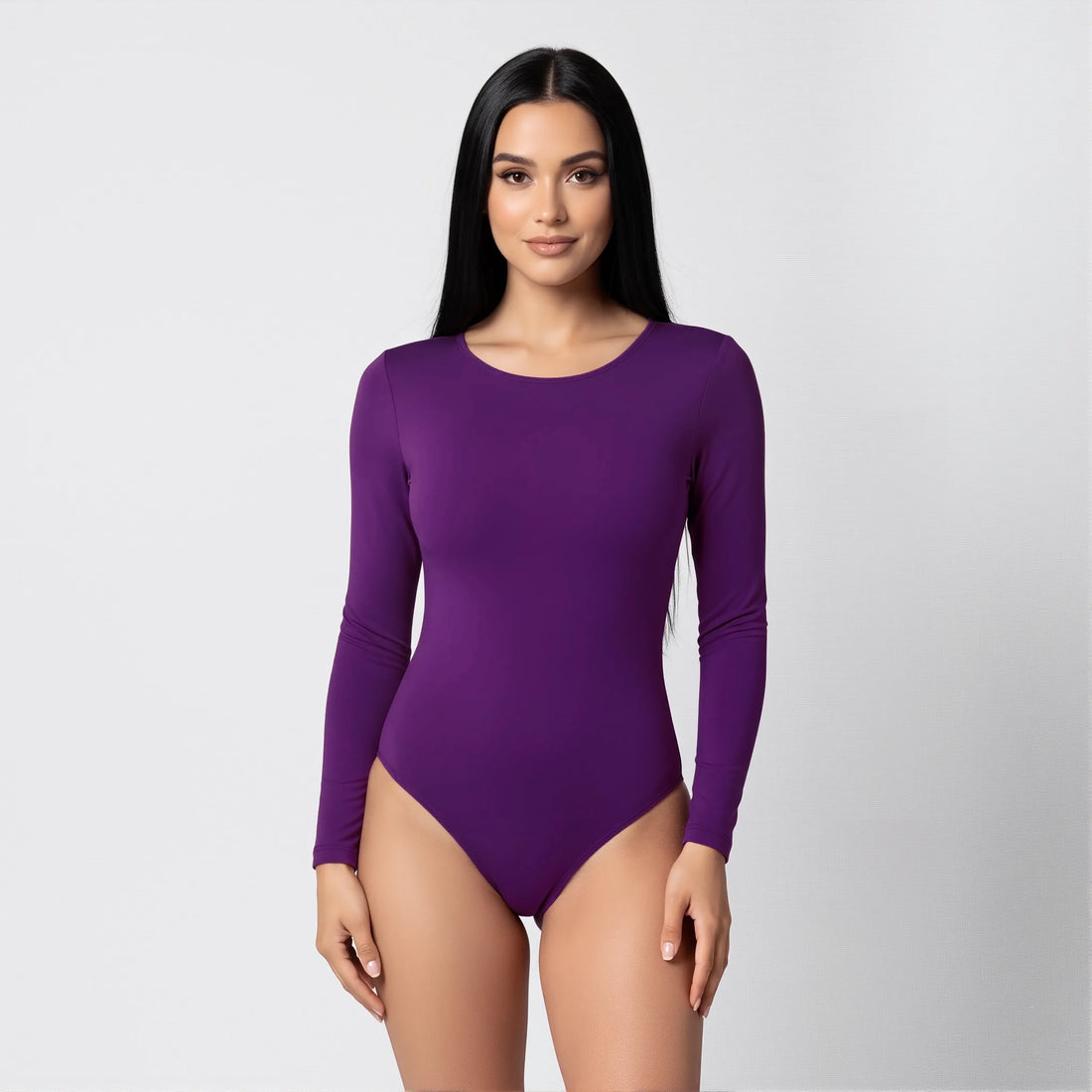 Body Espalda Media Manga Larga Morado