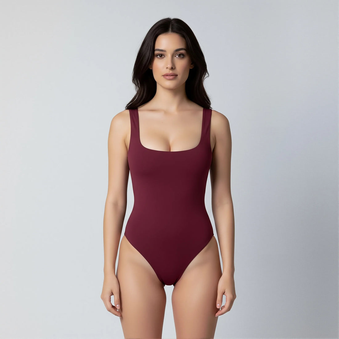 Body Tirantes Espalda Media Borgoña