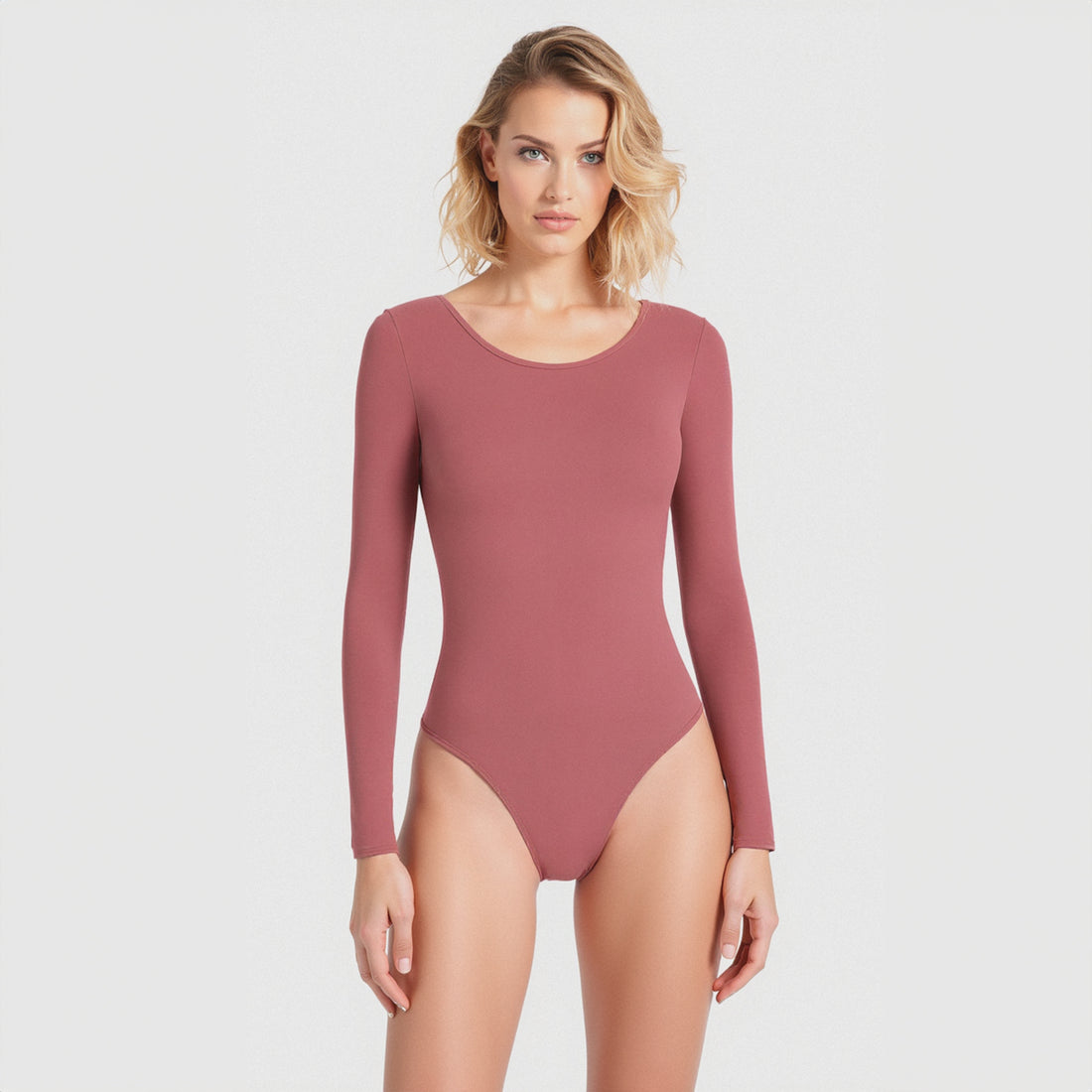 Body Espalda Media Manga Larga Rosa Ambar