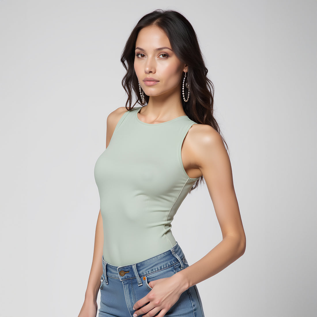 Body Halter Verde Salvia