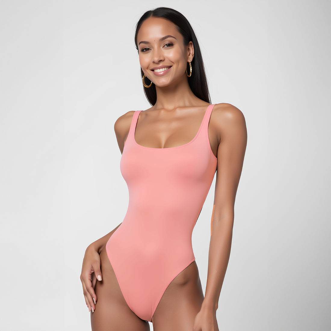 Body Tirantes Escote Cuadrado Palo Rosa