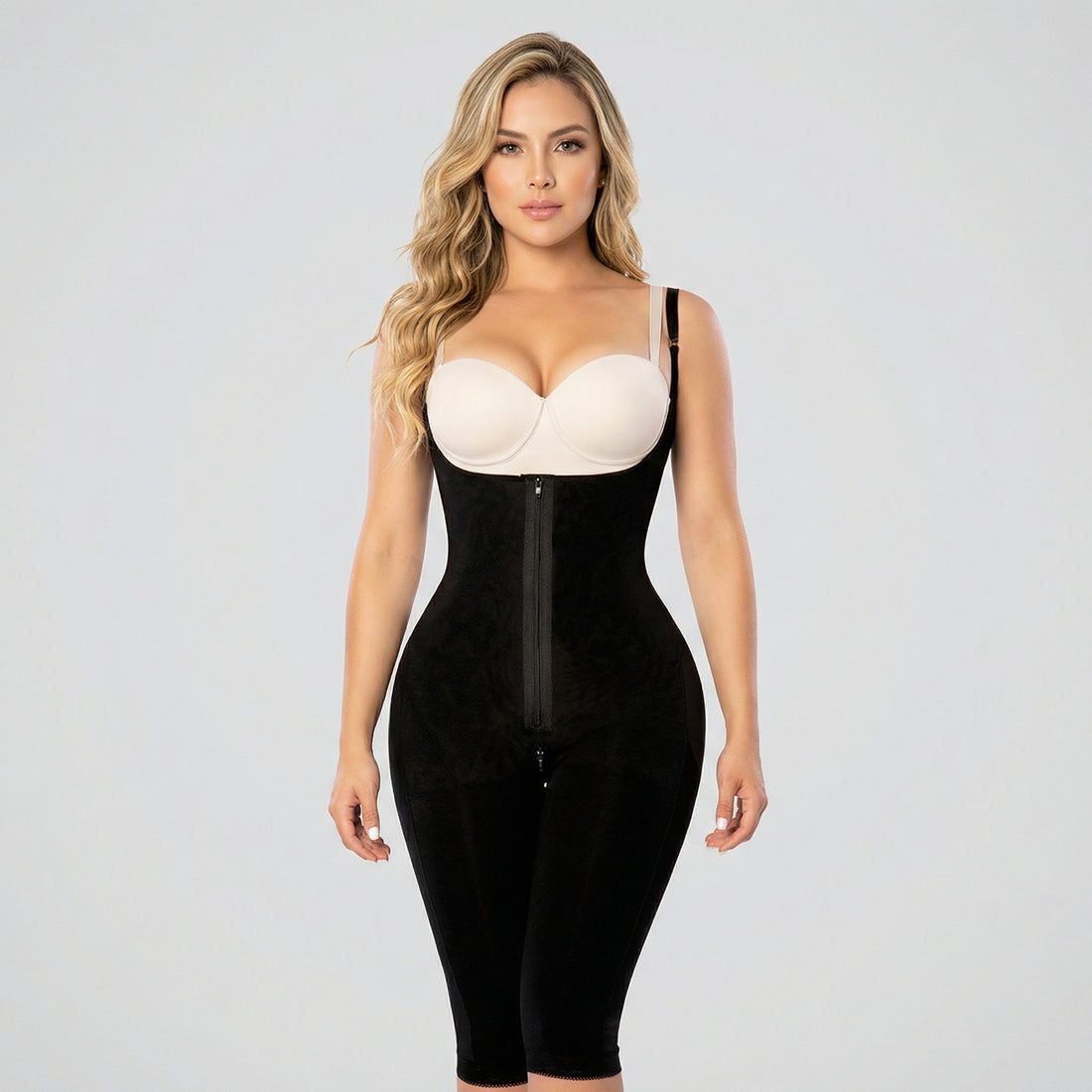 Faja Levantacola Tirantes Pierna 3/4 Negra