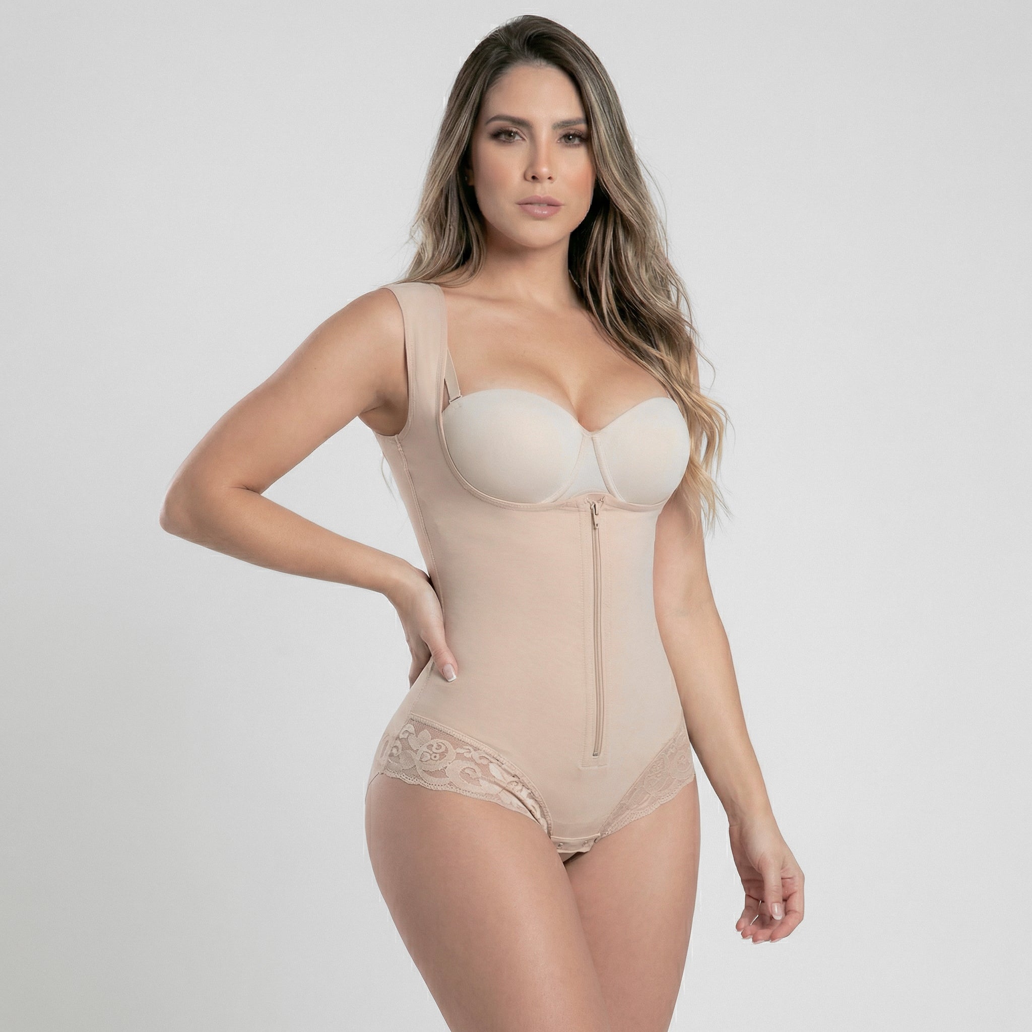 Faja Levantacola Hombros Bodysuit Nude