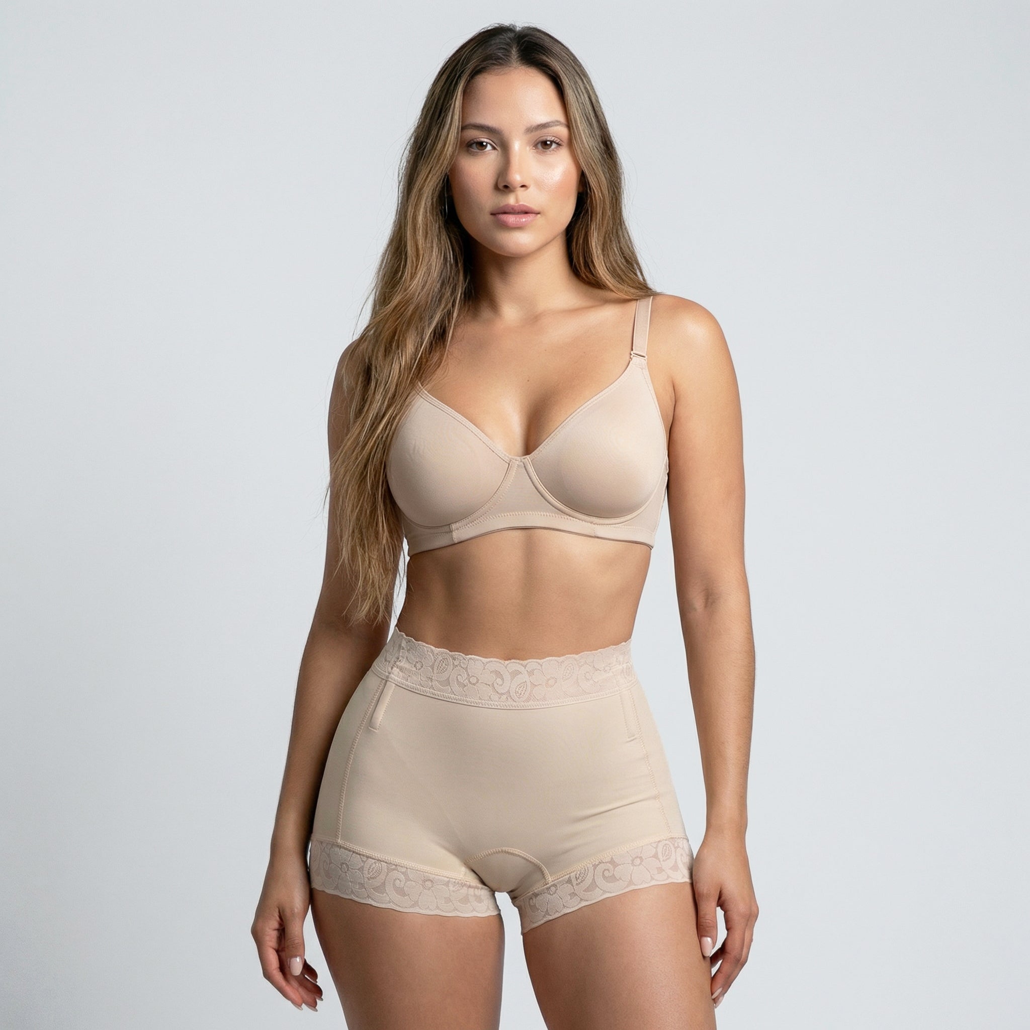 Faja Cachetero Sin Costuras Tipo Hipster Nude