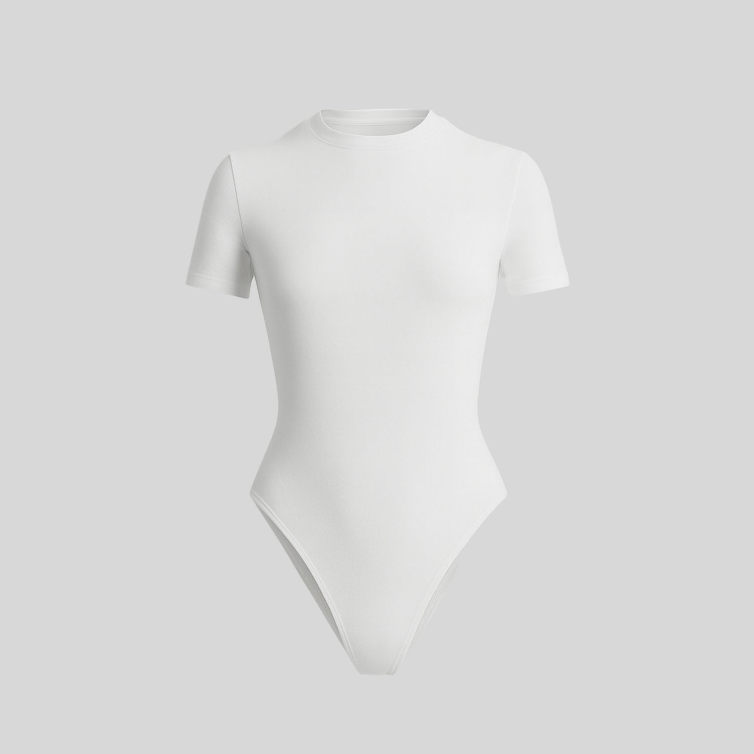 Body cuello redondo manga corta blanco