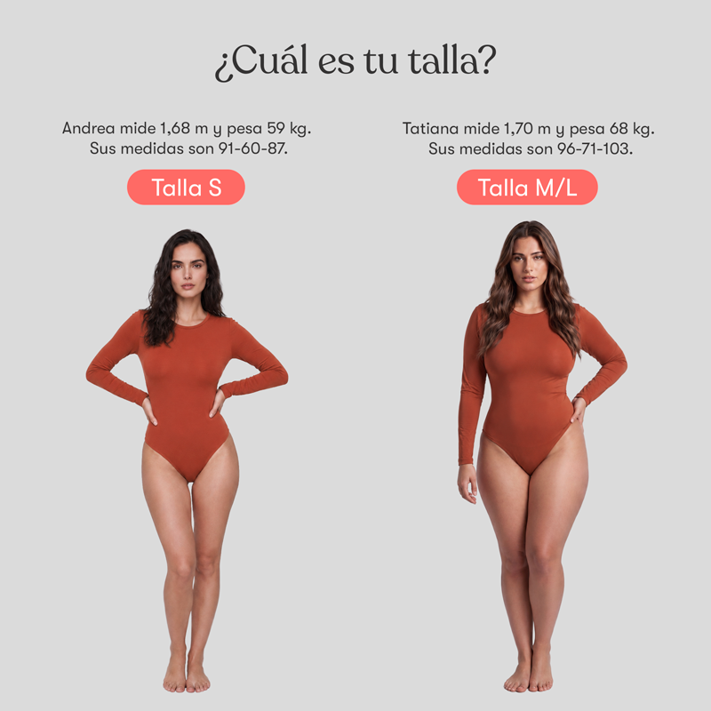 Body Redondo Manga Larga Terracota