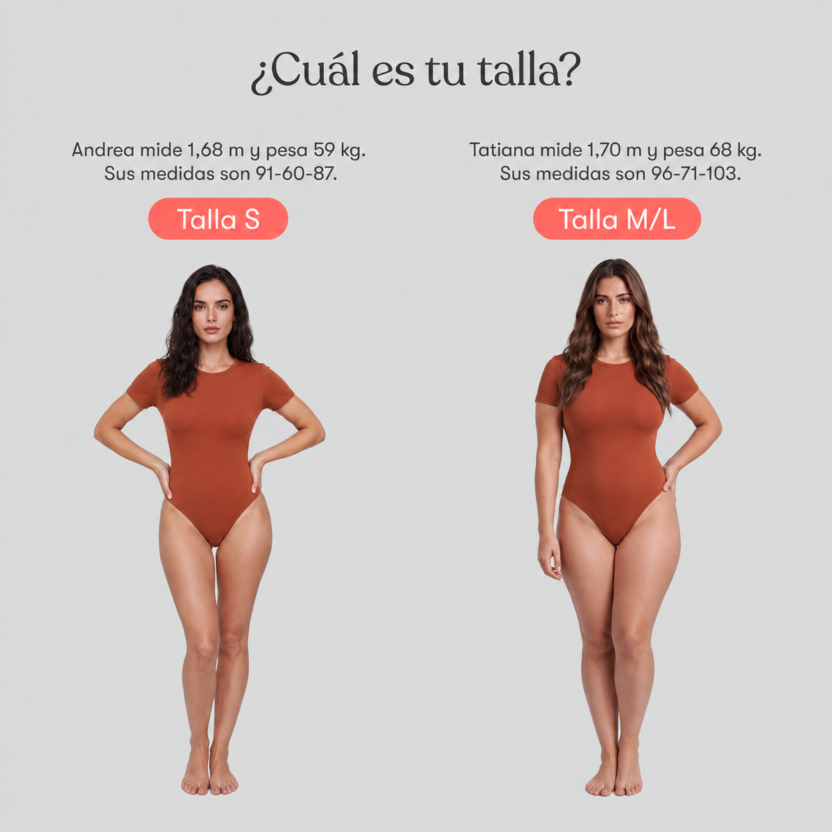 Body Cuello Redondo Manga Corta Terracota