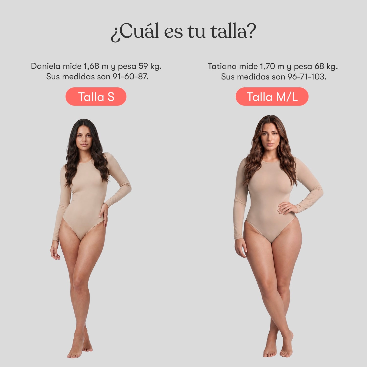 Body Redondo Manga Larga Beige