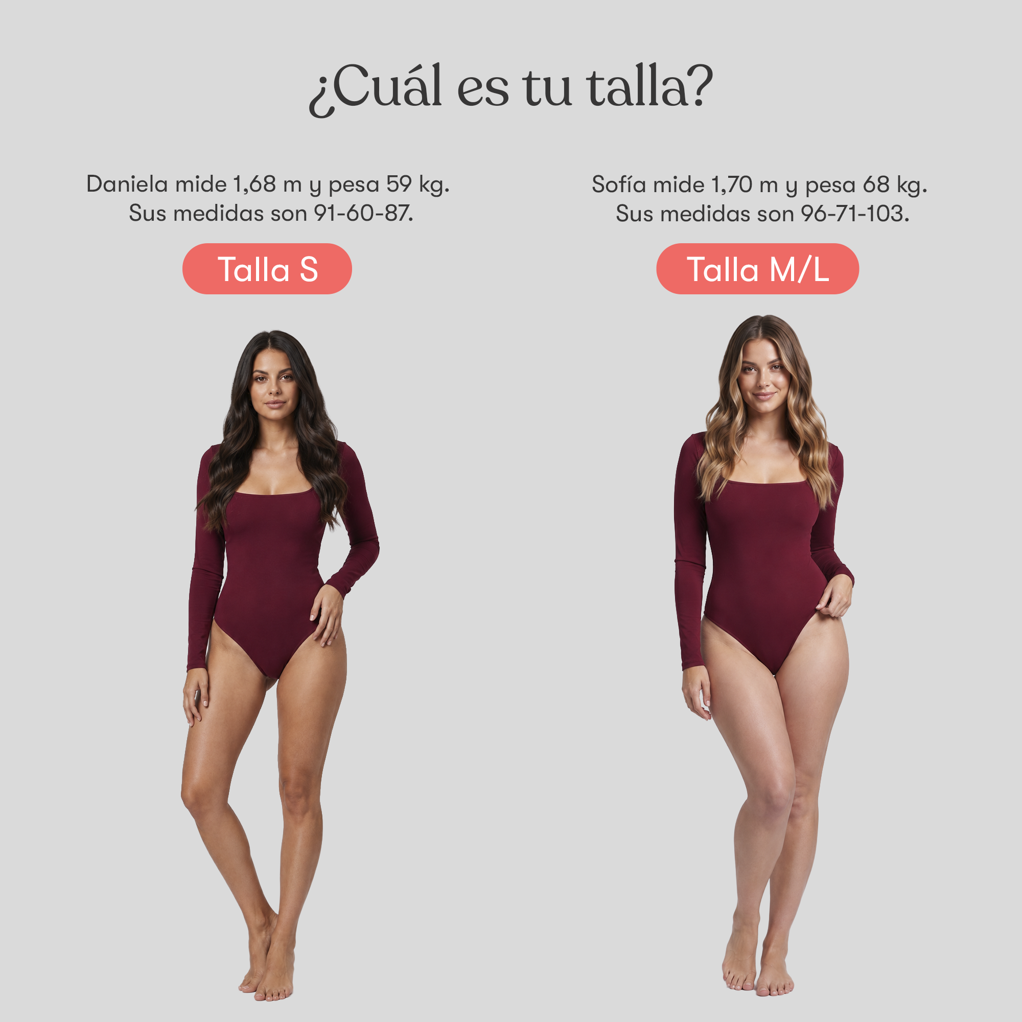 Body Cuadrado Manga Larga Borgoña