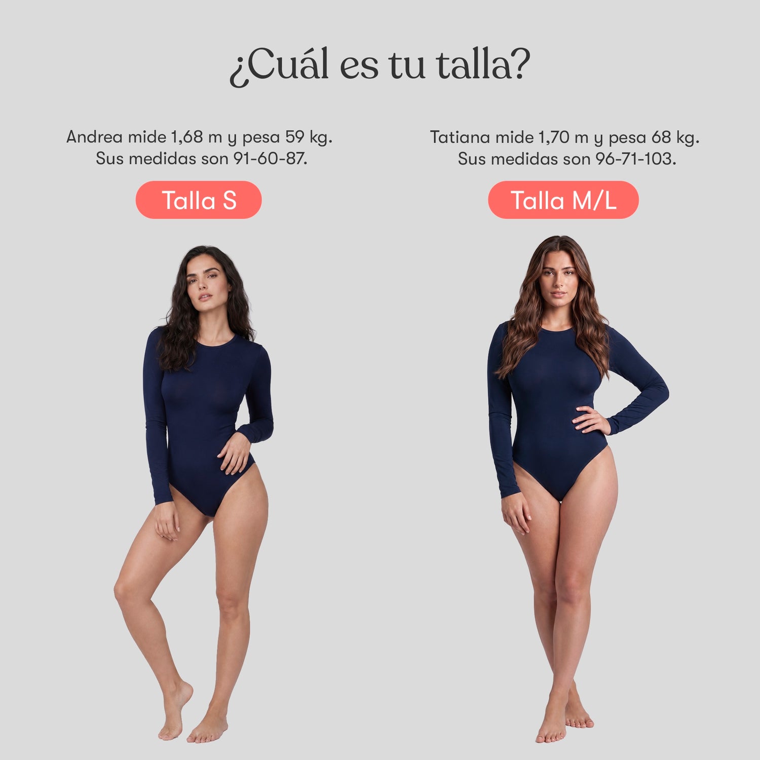 Body Cuadrado Manga Larga Azul Marino