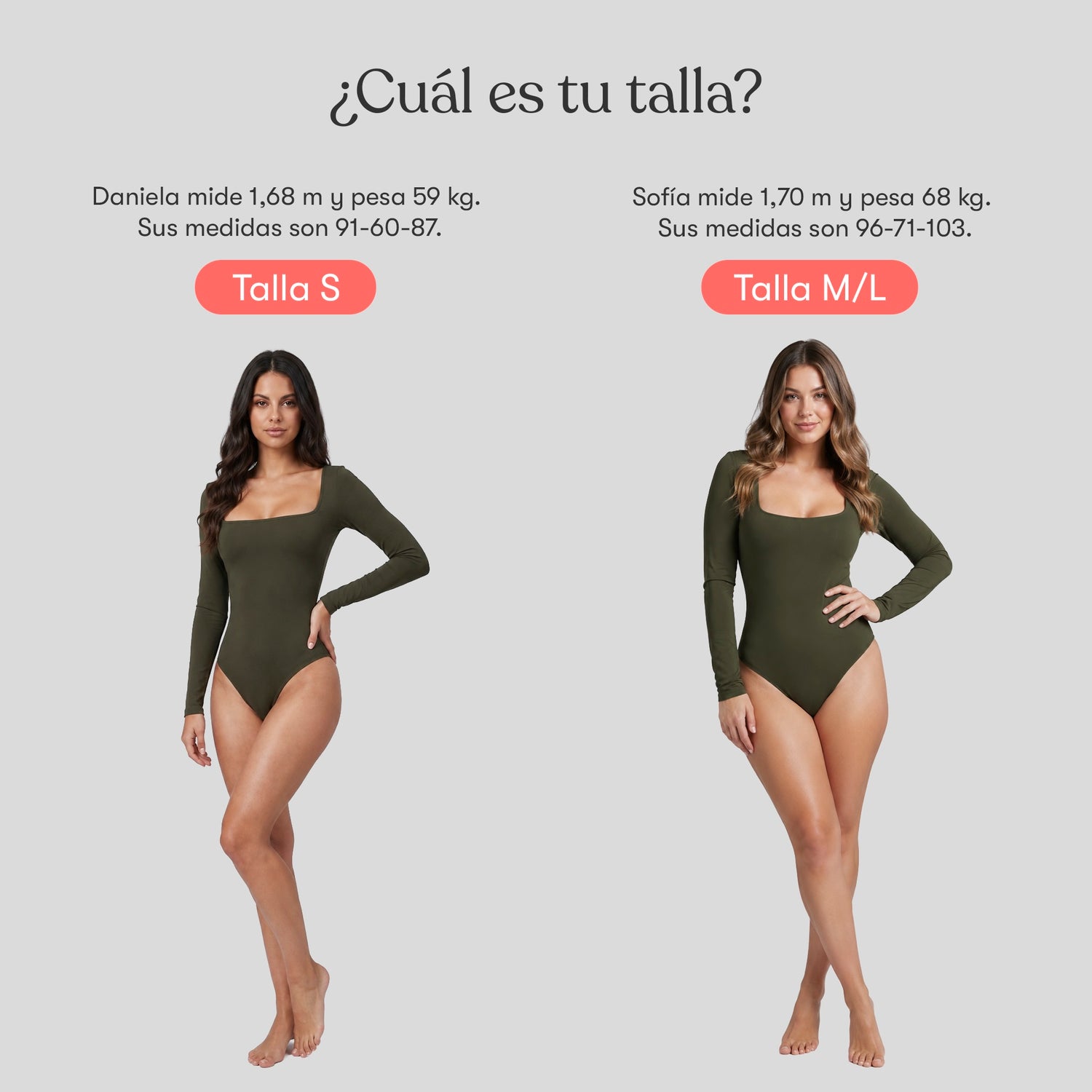 Body Cuadrado Manga Larga Verde Militar