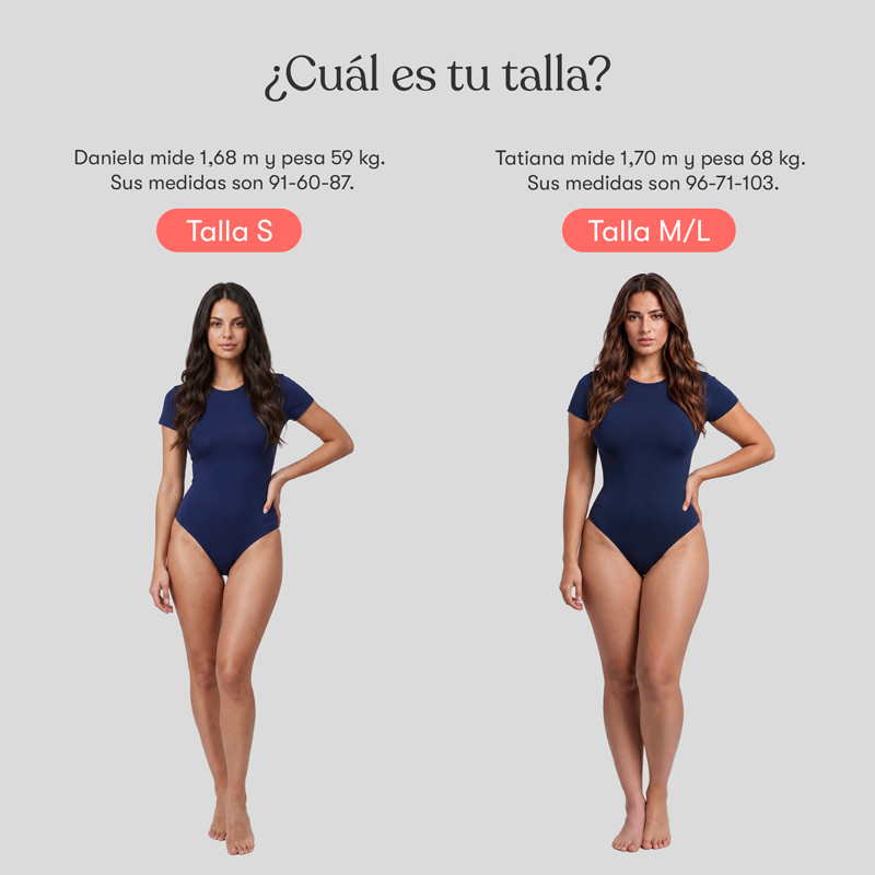 Body Cuello Redondo Manga Corta Azul Marino