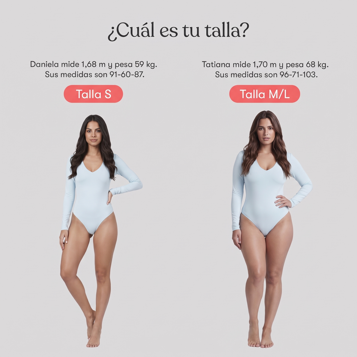 Body Escote En V Manga Larga Azul Cielo