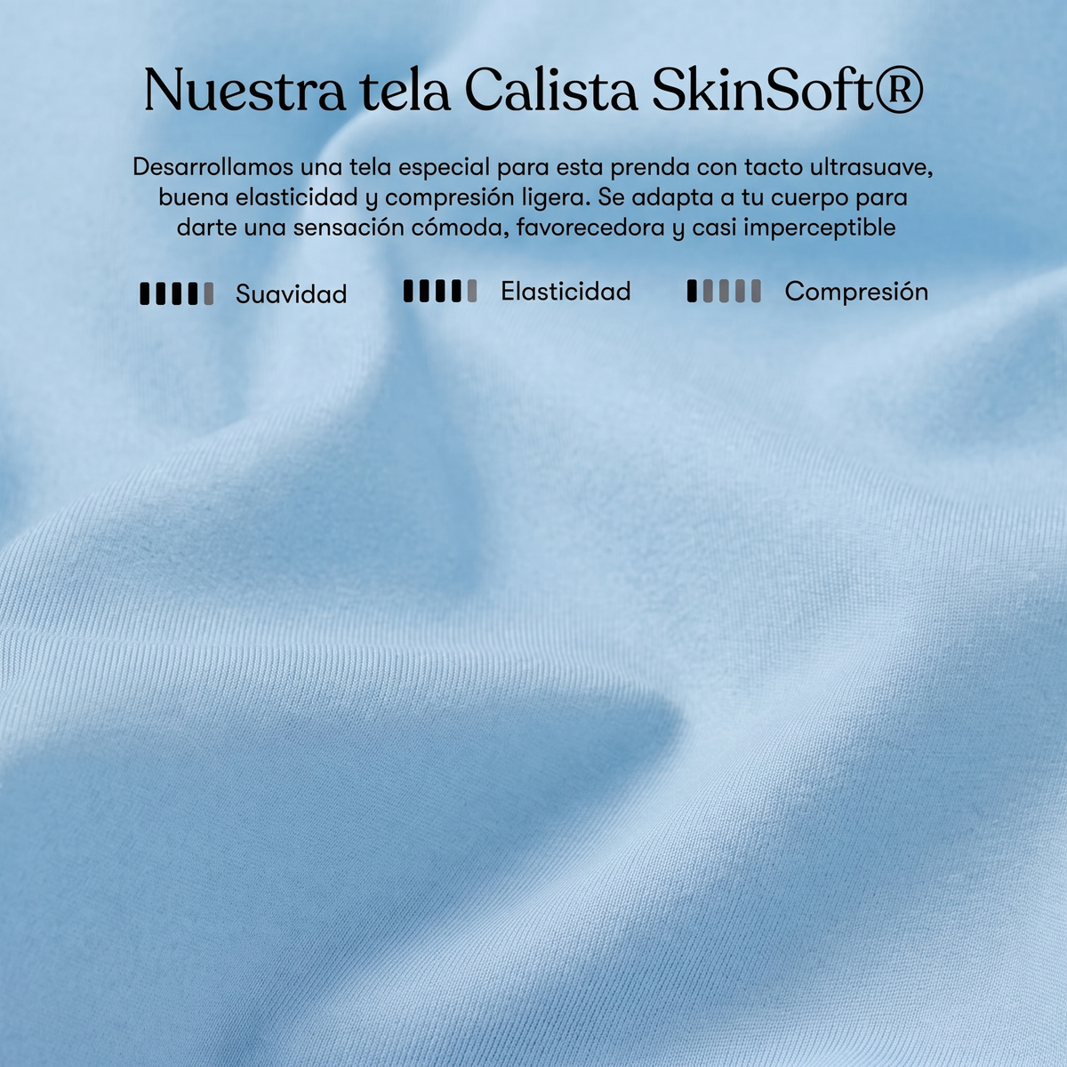 Body Cuello Alto Manga Larga Azul Cielo