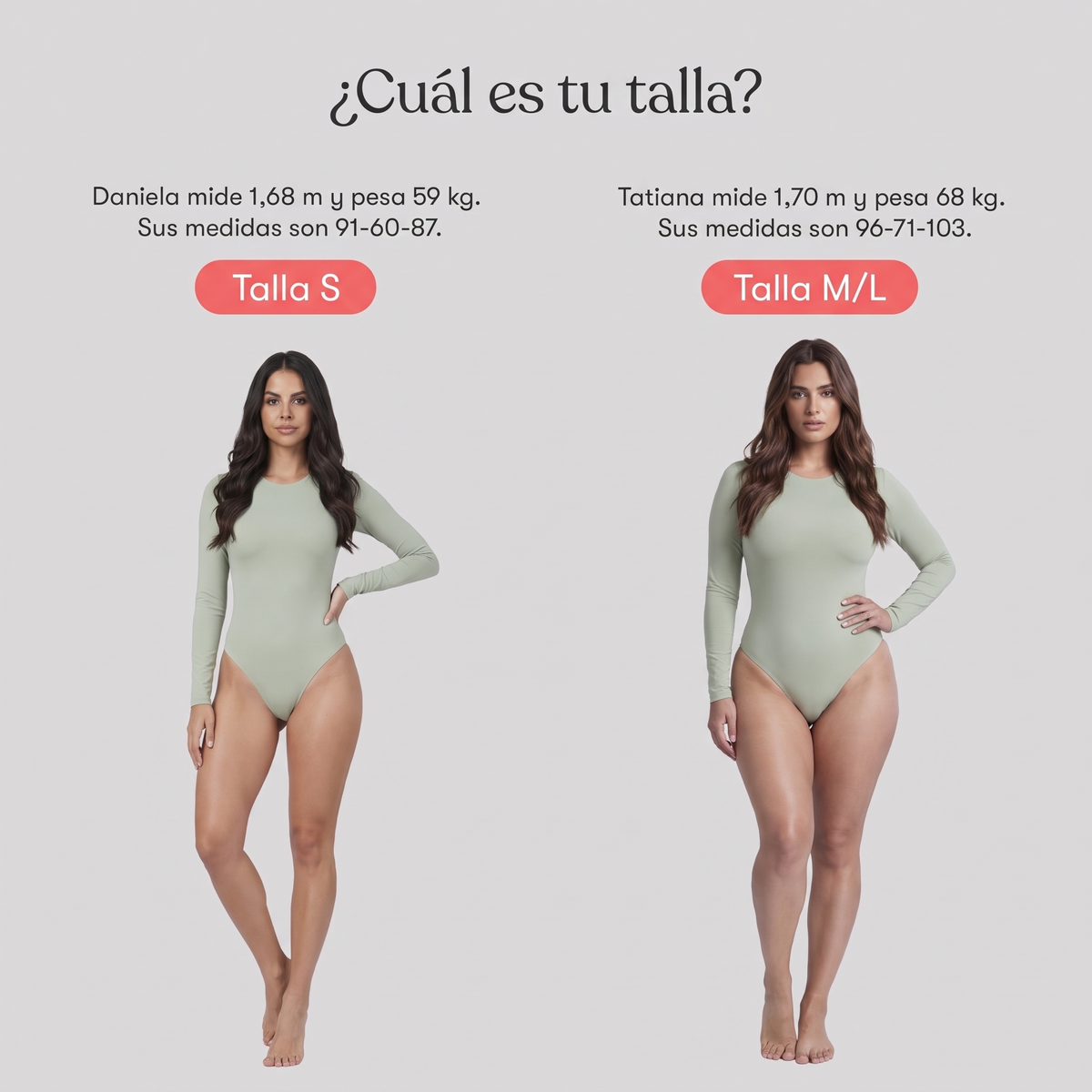 Body Redondo Manga Larga Verde Menta