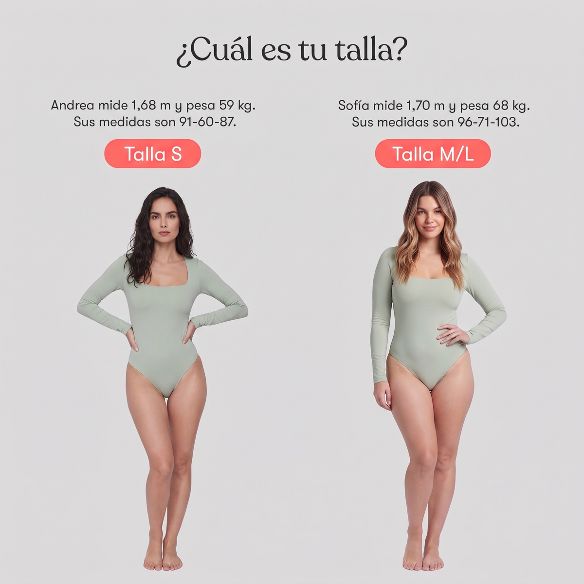 Body Cuadrado Manga Larga Verde Menta