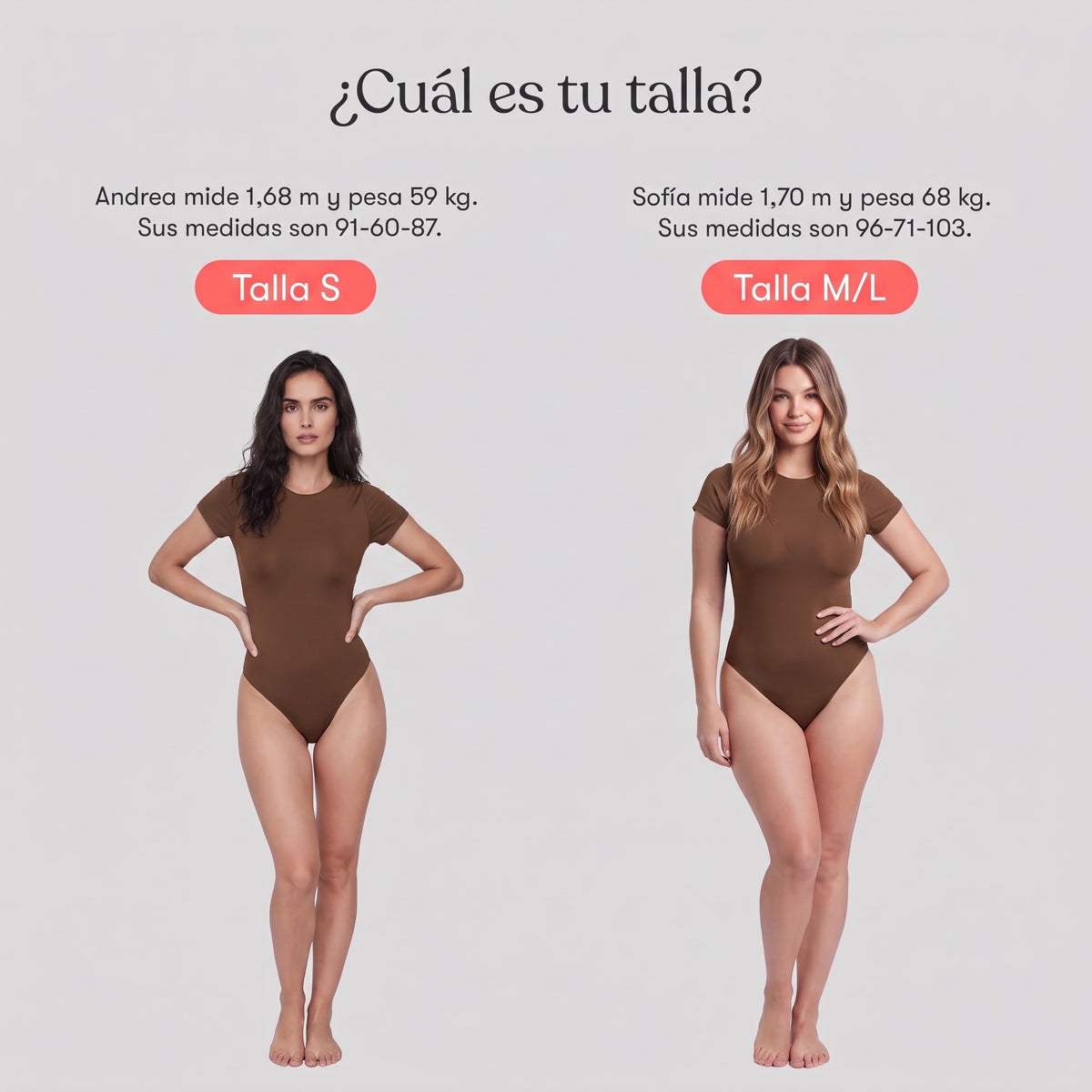 Body Cuello Redondo Manga Corta Café