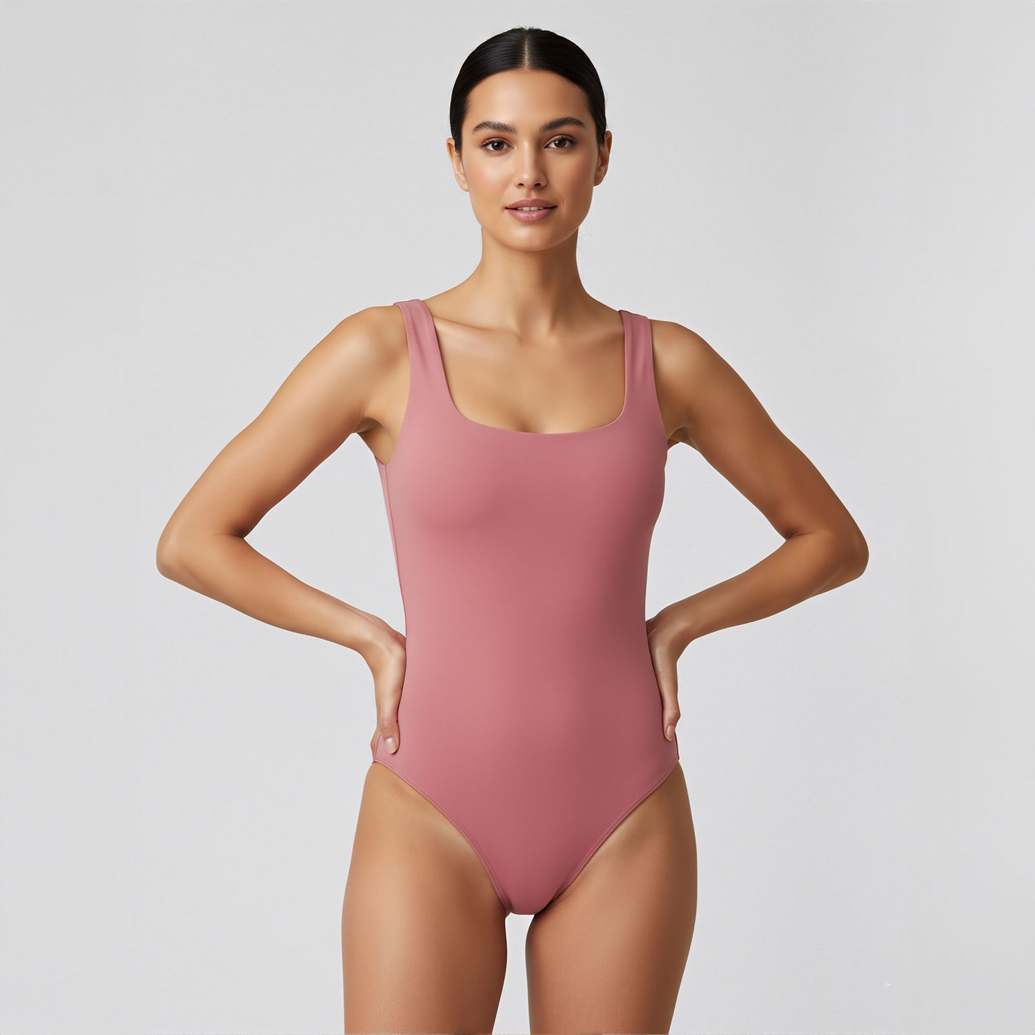 Body Tirantes Escote Cuadrado Rosa Ambar